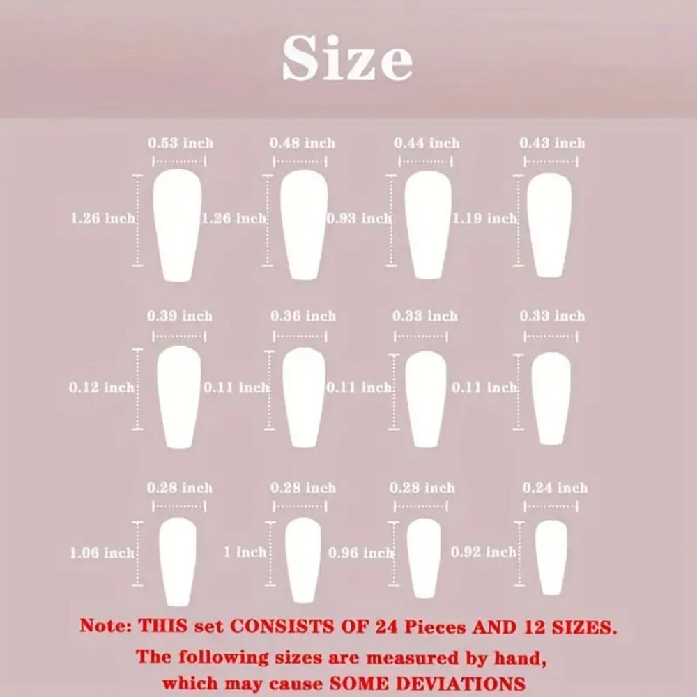Y2K Pink Square Press On Nails, Long Coffin Fake Nails Set - Picture 4 of 6